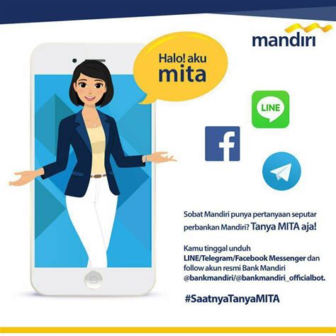 bank mandiri kenalkan chatbot mita  tingkatkan pelayanan utie adnu