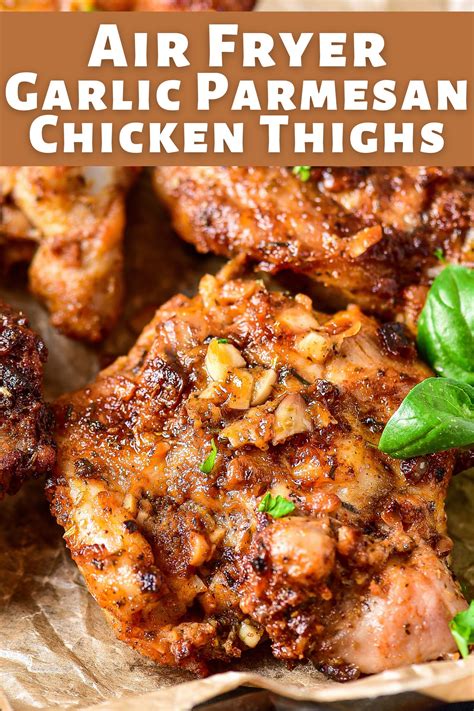 Air Fryer Chicken Thighs (Garlic Parmesan) • Domestic Superhero