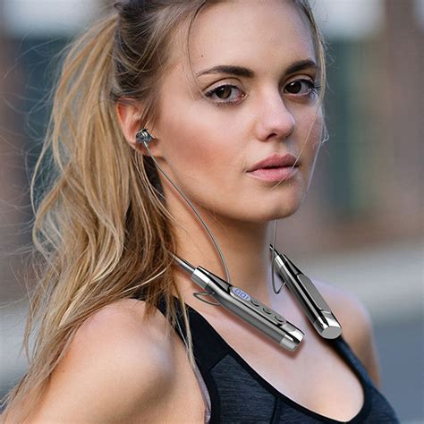 PATLOLLAV Neckband Bluetooth Headphones, 2000mHa Retractable Earbuds