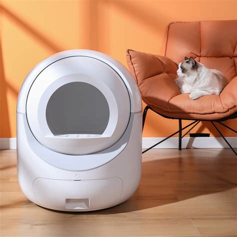 JEWORY Smart Automatic Cat Litter Box,Automatic Scooping and Odor