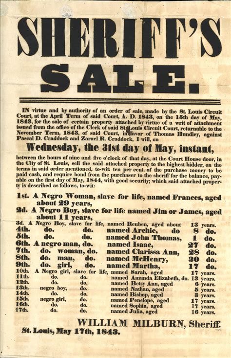 The Slave Trade in St. Louis (U.S. National Park Service)