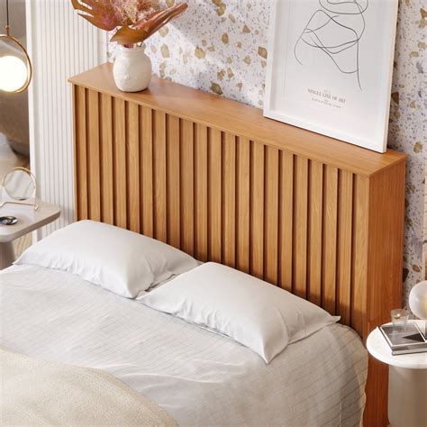 Cabeceira De Casal Ripada - Cabeceira para Cama de Casal Ripado Detroit | MadeiraMadeira