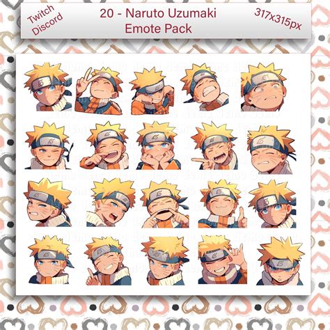 20 Naruto Uzumaki Anime, Discord, Twitch Download Digital, Ready to Use ...