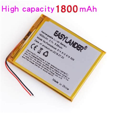 3.7V 1800mAh li Polymer Battery For E book Pocketbook 614 Basic 2 ...