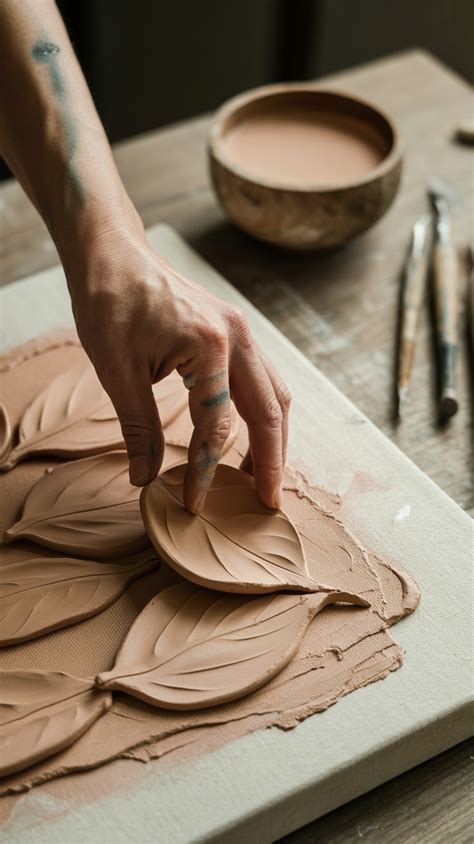 clay  textured work  canvas christine britton