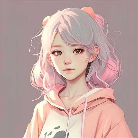 Premium AI Image | Cute Asian girl kawaii anime avatar Ai generative art