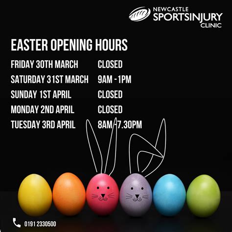 opening hours  easter period
