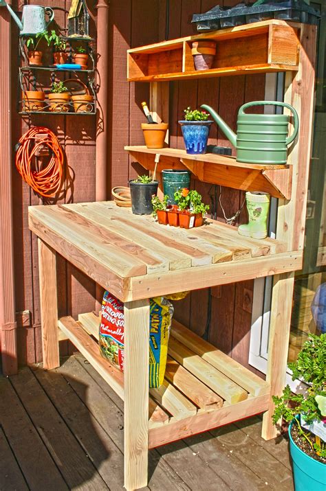 Outdoor Potting Bench Table at Frank Bradford blog