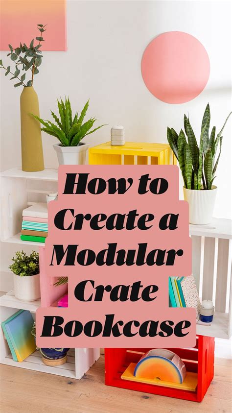 create  modular crate bookcase home decor crate spring decor