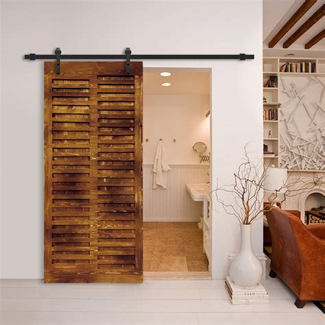 japanese series pre assemble stained wood interior sliding barn door