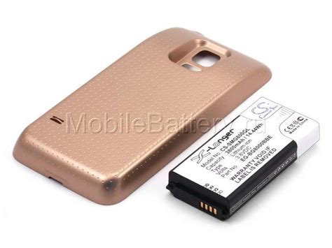 Усиленный аккумулятор для Samsung Galaxy S5 Mini (золотой) - КупиБатарейки