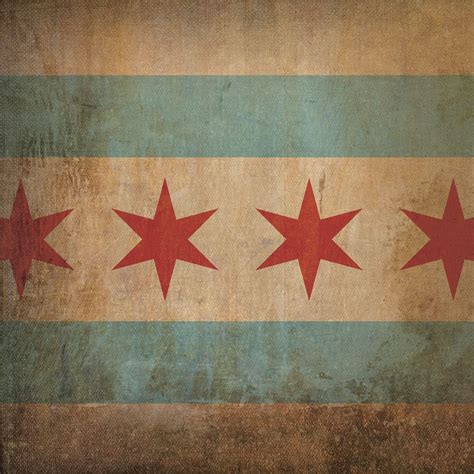 Chicago Flag Art by City Prints - The Map Shop