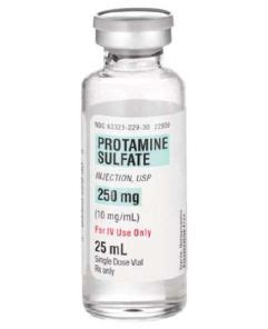 Protamine Sulfate 10 mg / mL Intravenous Injection Single Dose Vi