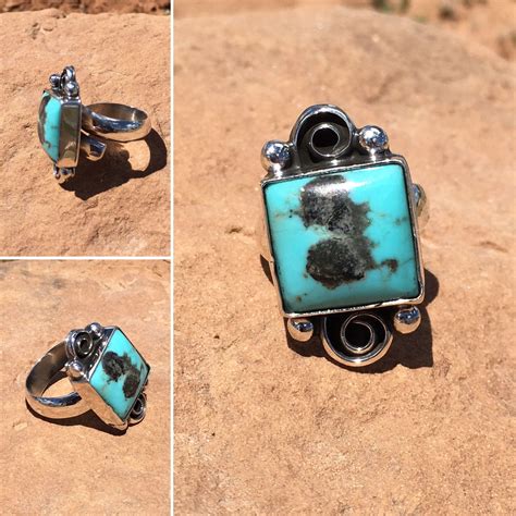 Sterling Silver Ring with Nevada Turquoise. | Jewelry design, Nevada