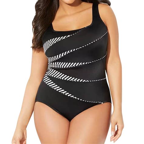 WAYUTE Womens One Piece Swimsuits Plus Size Push Up Padded Bikini