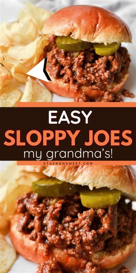perfect  quick dinner  family favorite homemade sloppy joes