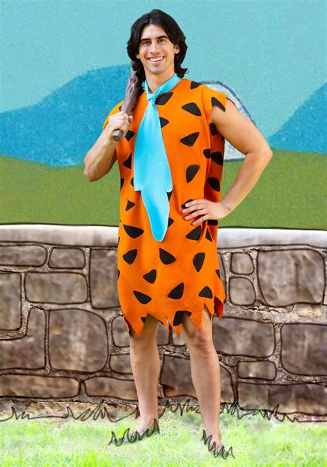 Men's Plus Size Fred Flintstone Costume | Caveman Halloween Costume