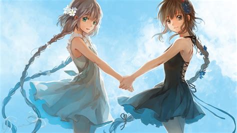 Anime Girl Best Friends Wallpapers - Wallpaper Cave