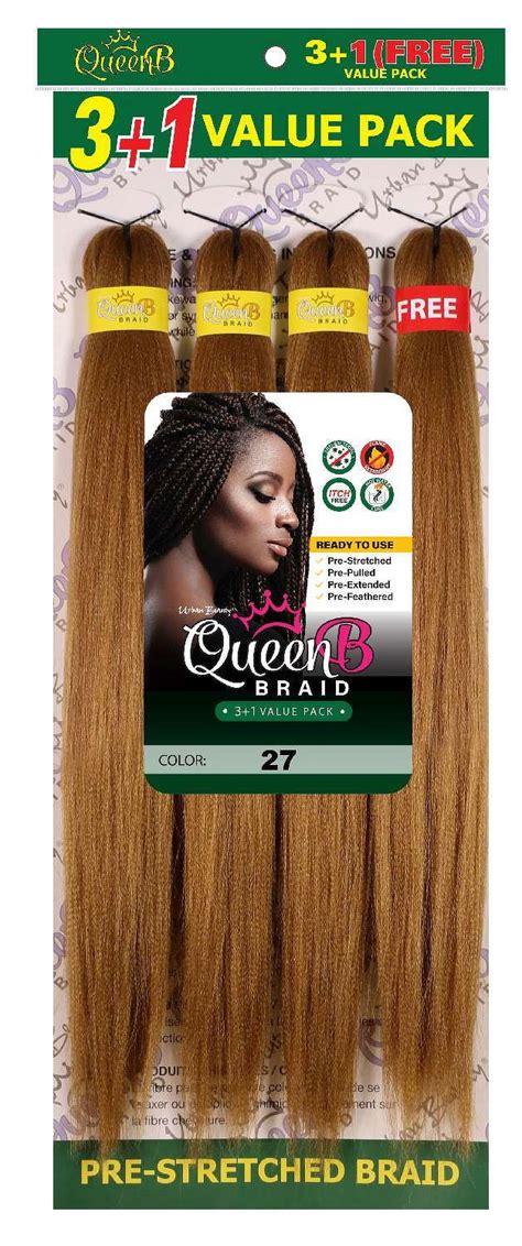 Urban Beauty Queen B Braiding Hair 3+1 Value Pack 40" - Walmart.com