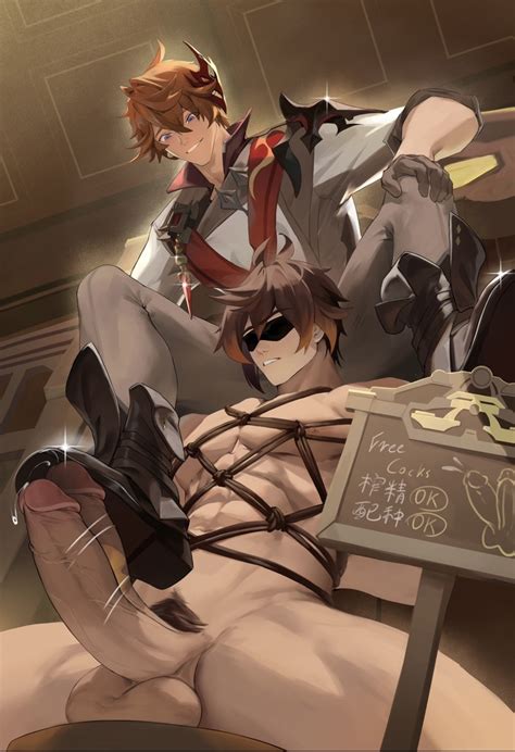 Rule 34 - big penis childe (genshin impact) cum gay genshin impact male