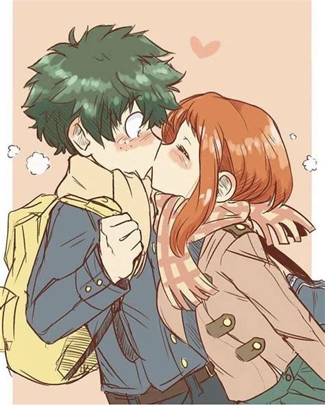 hero academia deku  uraraka manga