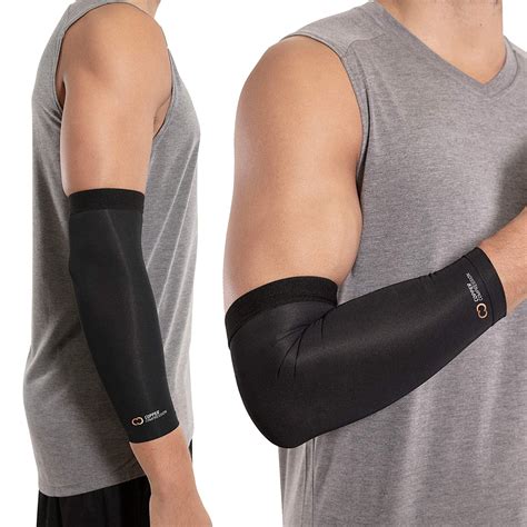 copper compression elbow sleeve fit  men  women tendonitis