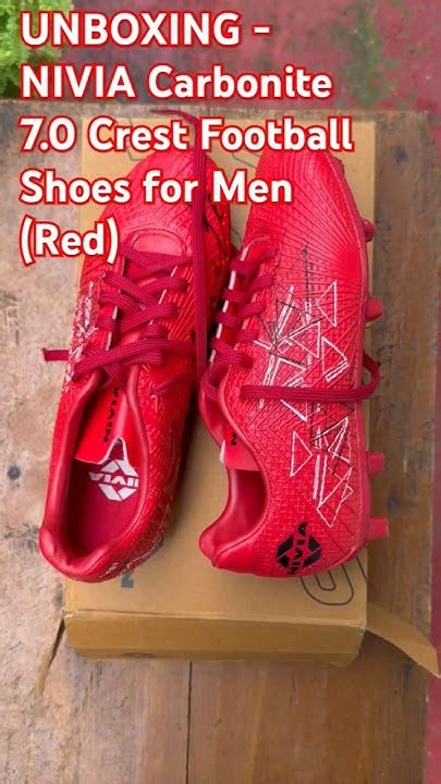 unboxing nivia carbonite  crest football shoes  men rednivia