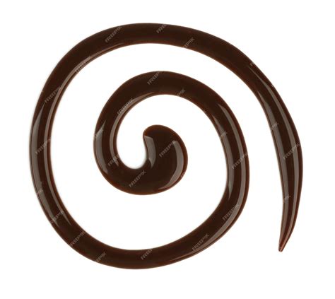 Premium Photo | Drawn chocolate swirl on white background