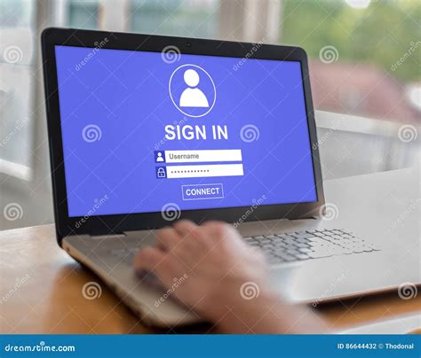 Sign in Concept on a Laptop Stock Photo - Image of internet, signin ...