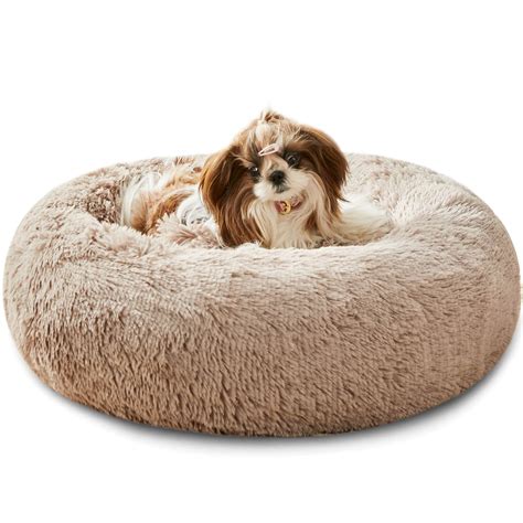Western Home Faux Fur Dog Bed & Cat Bed, Original Calming Dog Bed for