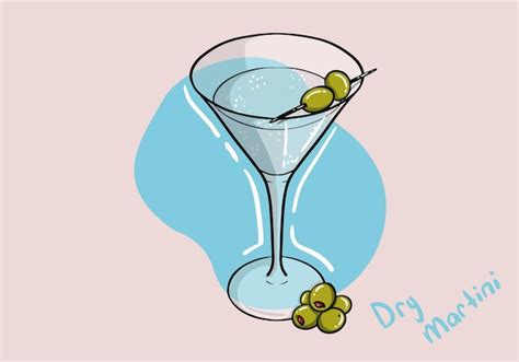 Matrtini seco. copa de martini. cóctel. bebida clásica alcohólica ...