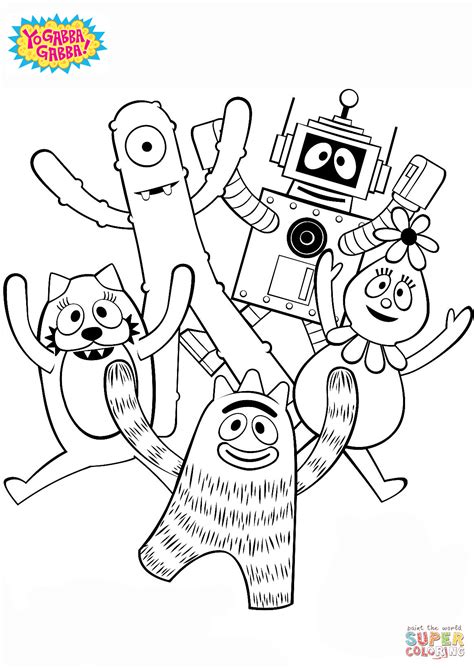 Yo Gabba Gabba All Together coloring page | Free Printable Coloring Pages