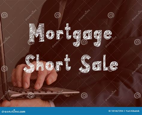 financial concept meaning mortgage short sale  inscription
