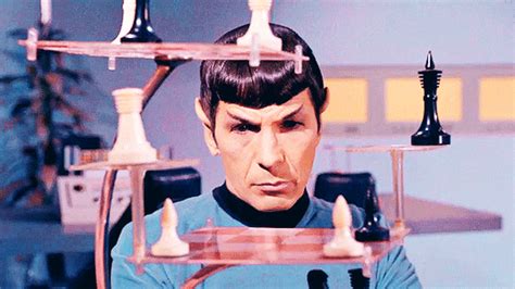 TOS & Spirk — greenjimkirk: Kirk and Spock + their chess board