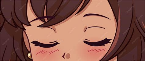 premium vector anime manga closed eyes close