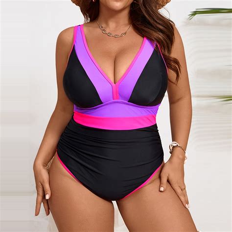 UPPADA Womens One Piece Modest Swimwear Full Coverage Swimsuit Plus