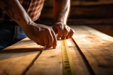 Premium Photo | Precision in Woodworking A Carpenter's Skilled Hand ...