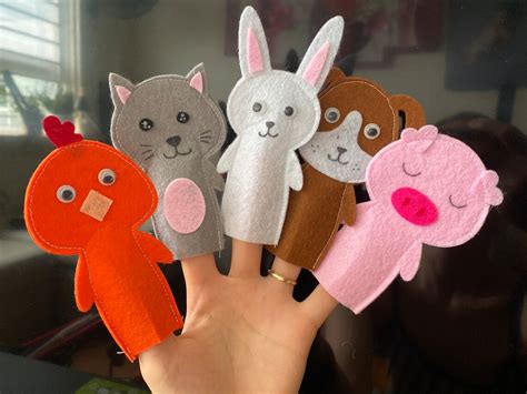 Animal Finger Puppets Finger Puppets Farm Animals Toys Felt - Etsy
