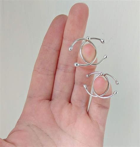 Amazon.com: Nipple Ring Non Piercing adjustable Nipple Ring Sterling