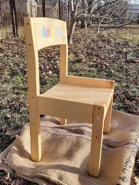 wood adjustable child chair   positions  height kids furniture