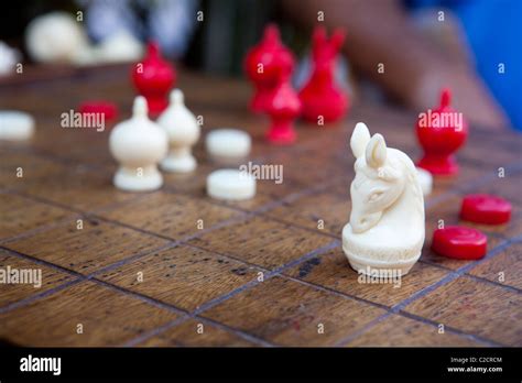 thai chess makruk play  small street   village lampang