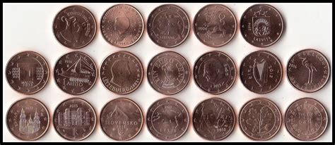 EU European Union 19 coins from 19 countries , set 19 pcs 1 cents , r ...