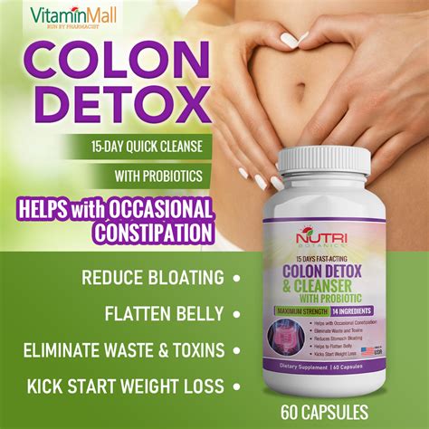 Colon Detox & Cleanser + Probiotics - Relief Constipation, Bloating ...