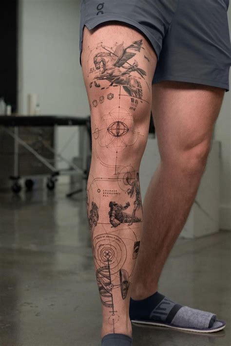 tattoo leg men designs bold ideas  elevate  style