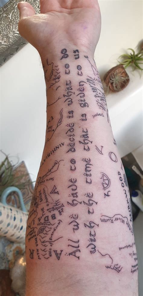 Middle Earth Map Tattoo - Printable Calendars AT A GLANCE