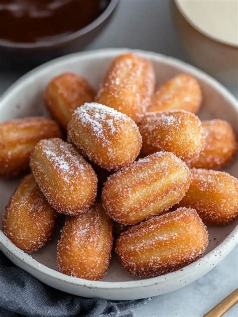 delicious baked churro bites  sweet dipping sauces mira recipe
