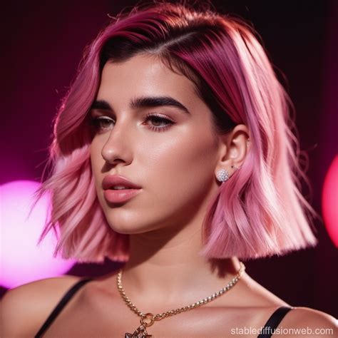 Dua Lipa's Pink Hair | Stable Diffusion Online