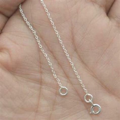 Silver Cain 925 Sterling Silver Rope Chain 1mm Thick in Size - Etsy UK