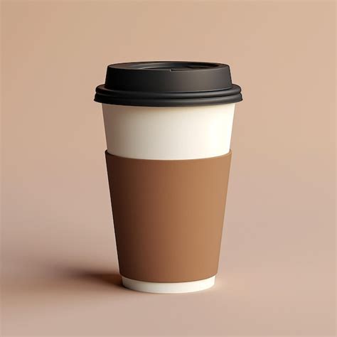 premium photo paper coffee container  brown lid