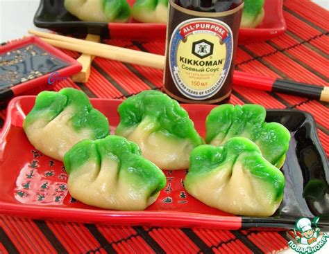 Цветные китайские пельмени – кулинарный рецепт
